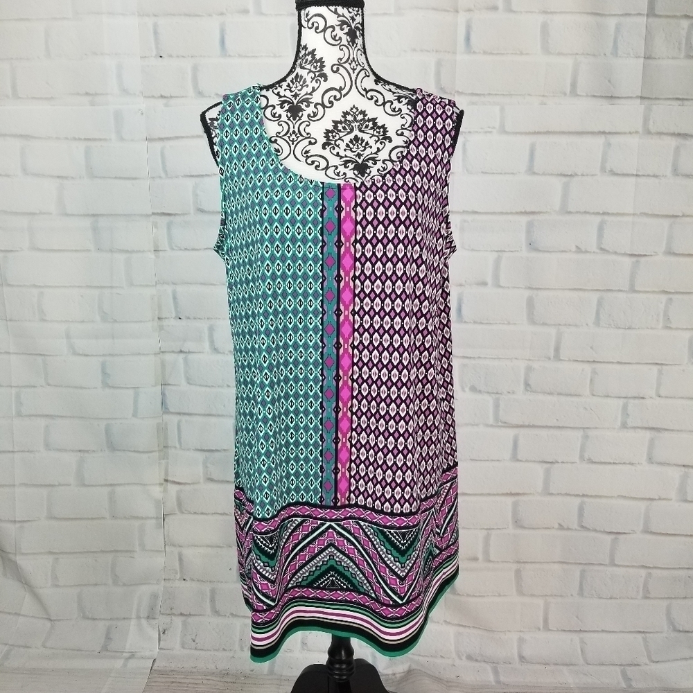 Style & Co size xl sleeveless geo print dress